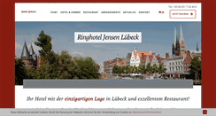 Desktop Screenshot of hotel-jensen-luebeck.de